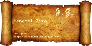 Henczel Zita névjegykártya